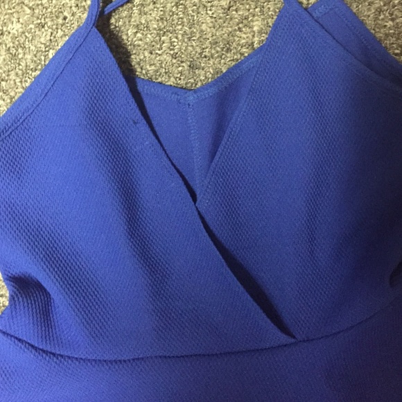 Dark Blue Peplum Top! - Picture 2 of 3