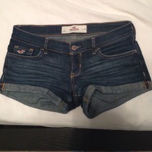 Dark wash hollister shorts
