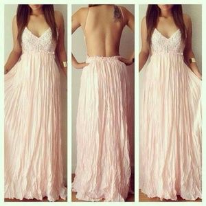 Pink Bohemian Maxi Dress