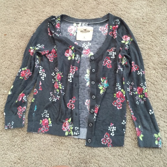 Floral Hollister Cardigan