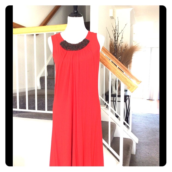 Red Shift Dress
