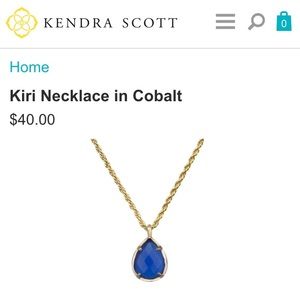 Kendra Scott Kiri Necklace in Colbalt