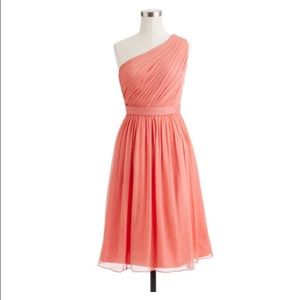 J Crew Coral Kylie bridesmaid dress