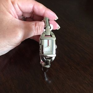 GUCCI Women's Silver Tone Bamboo Watch 6800L