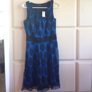 Deep blue and black dress. NWT