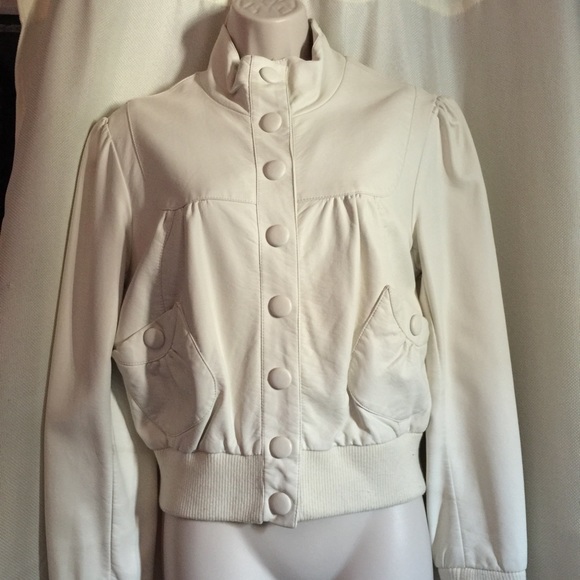 White Faux Leather Jacket