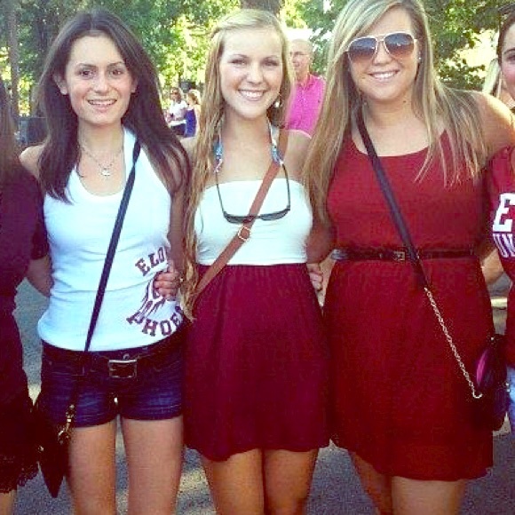 Strapless Maroon and Ivory boutique Dress
