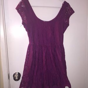 Plum lace dress