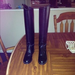 Black Leather Riding Boots