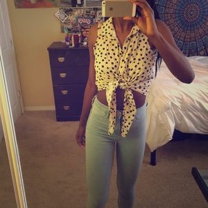 Sleeveless Polka Dot Tie Up Blouse🎉 2 for $10 🎉