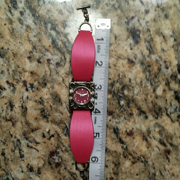 Charles Latour pink w leather band watch NIB - Picture 3 of 16