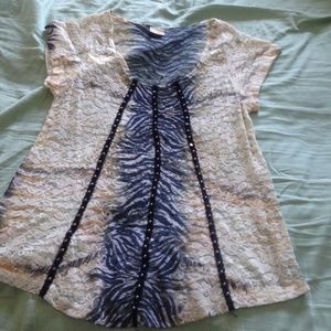 Lace tie dye shirt