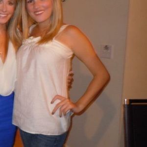 Off white tank top with floral details