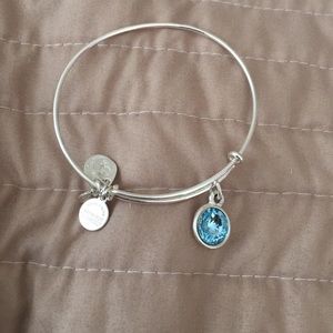 March birthstone charm bangle Alex & ani