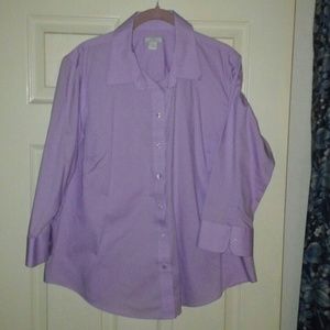 Lavender 3/4 length sleeve blouse