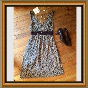 ❄️Print Dress, Green, Brown, Cream✨