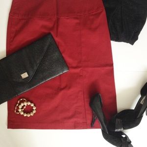 Beautiful red pencil skirt!
