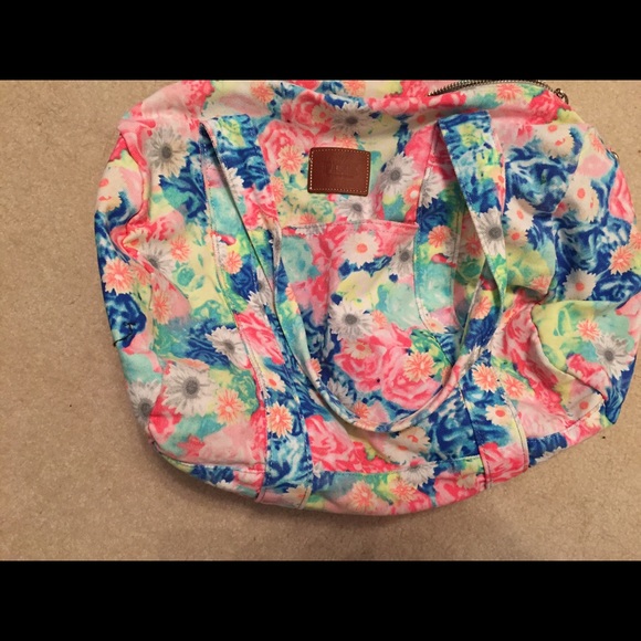 Vs pink mini duffle bag