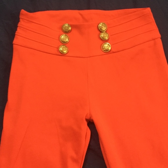 NEVER WORN: Orange with Gold Detail Party Pants