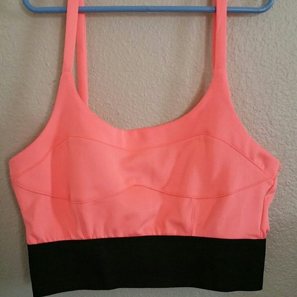 Coral crop top.