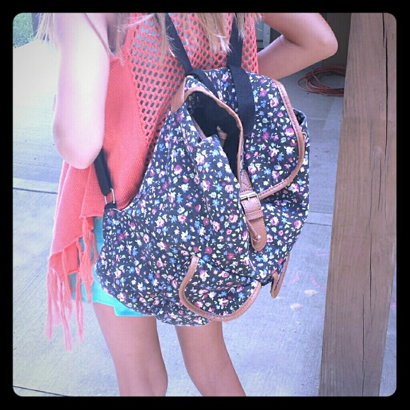 Floral bookbag