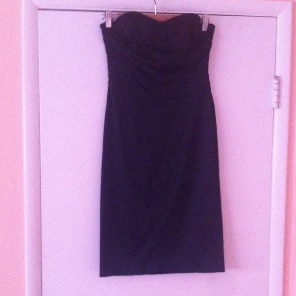 Black Bebe Strapless Dress