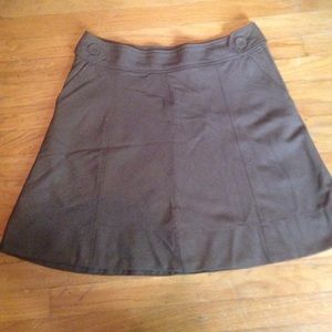 Brown textured H&M skirt with buttons