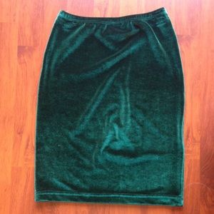 AA Velvet Pencil Skirt