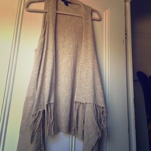 Fringe sweater vest