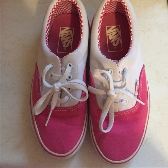 Pink and White Vans