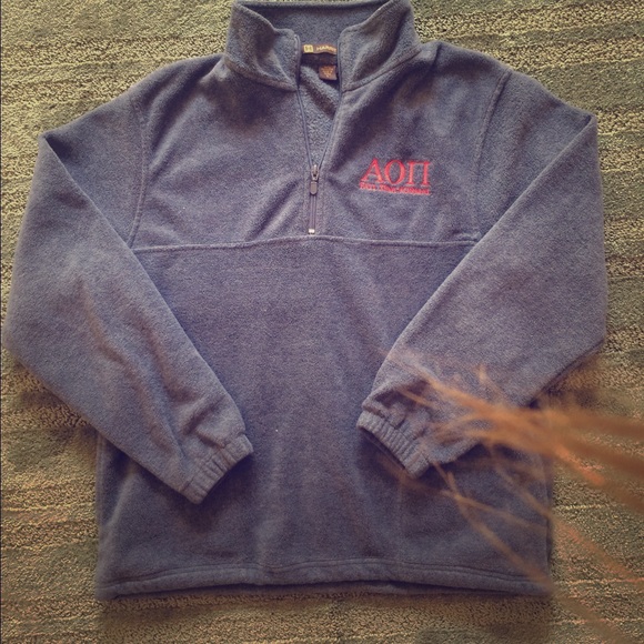 Gray Quarter Zip AOII Jacket