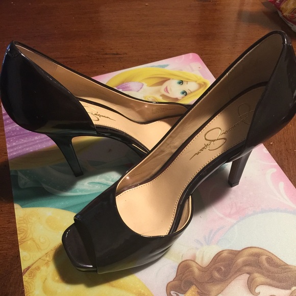 Dark purple metalic heels