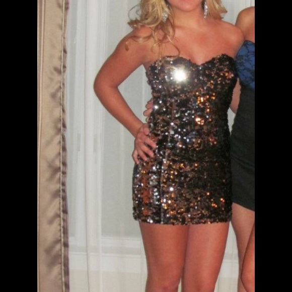 Black and silver sequin dress from Nordstrom