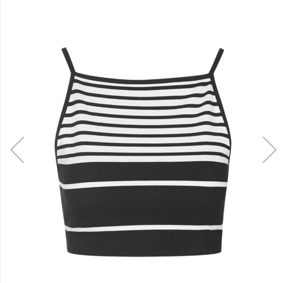 Topshop Tops - ONE HOUR SALE Topshop striped crop top