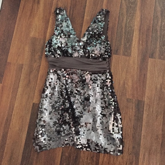 Silver sequin dress!!