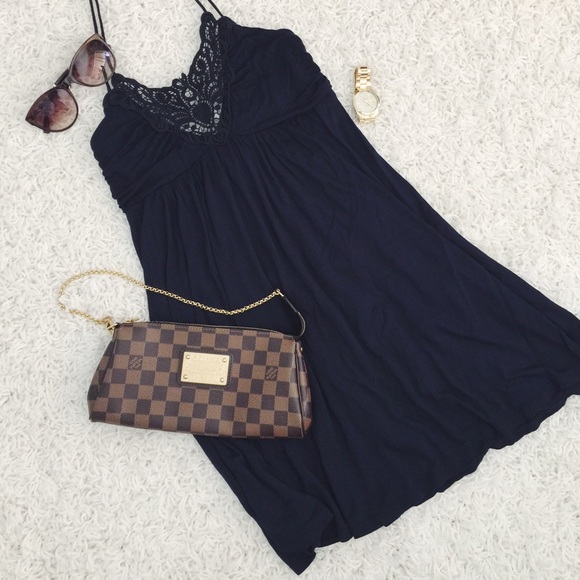 Navy Halter Dress