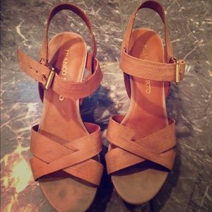 Franco Sarto cork wedges
