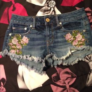 rare floral American eagle shorts