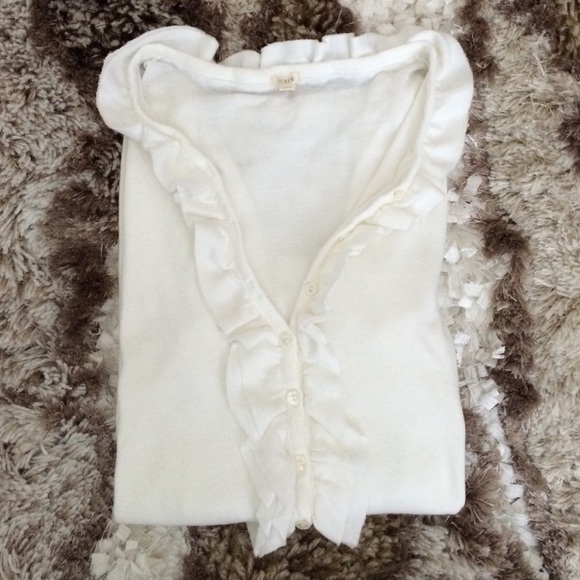 J. Crew White Long Sleeved Shirt