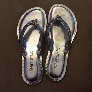 Bernardo silver sandals