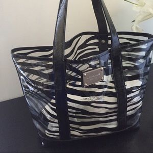 Michael Kors clear zebra tote