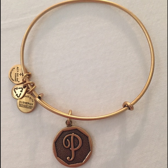 Brand New Alex & Ani Initial P (gold)