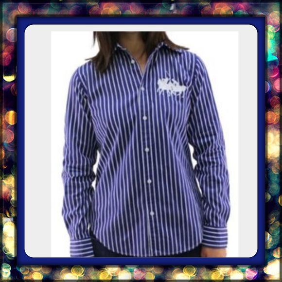 Ralph Lauren Button Down Striped Long Sleeve Shirt