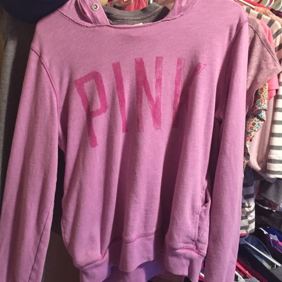 Pink pull over hoodie