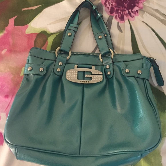 Turquoise Guess handbag