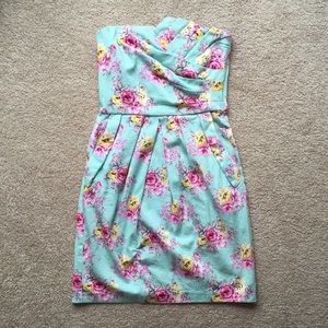 Teeze Me strapless dress with pockets