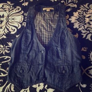 Denim vest.