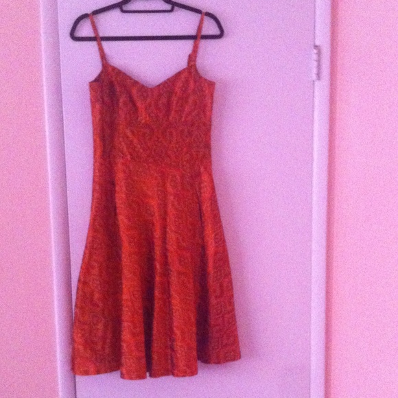 Beautiful Orange Banana Republic Silk Sundress