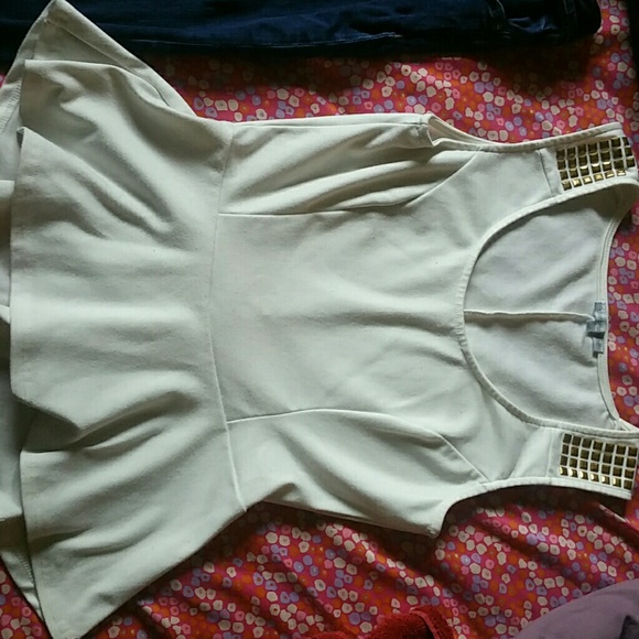 Cream peplum top