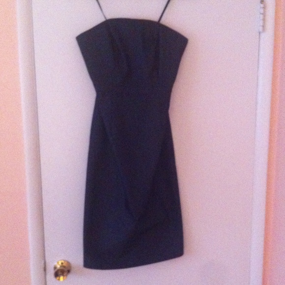 Polished Denim Strapless Dress